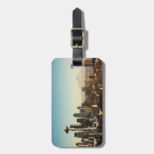 De binnenstad van Seattle skyline en Space Needle Bagagelabel (Voorkant verticaal)
