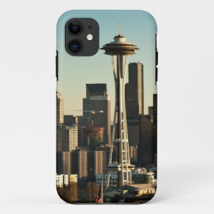 De binnenstad van Seattle skyline en Space Needle Case-Mate iPhone Case