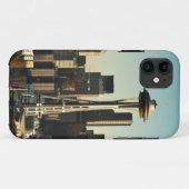 De binnenstad van Seattle skyline en Space Needle Case-Mate iPhone Case (Achterkant (horizontaal))