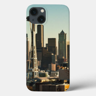 De binnenstad van Seattle skyline en Space Needle iPhone 13 Hoesje