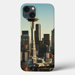 De binnenstad van Seattle skyline en Space Needle Case-Mate iPhone Case