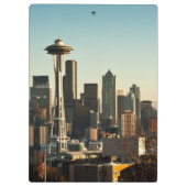De binnenstad van Seattle skyline en Space Needle Klembord (Achterkant)