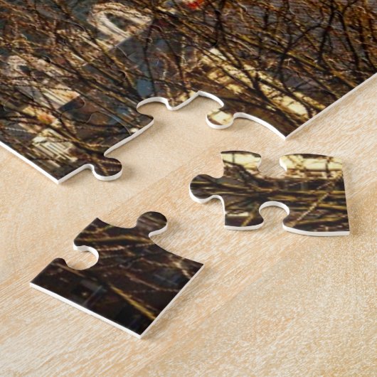 De binnenstad van Seattle skyline en Space Needle Legpuzzel (Zijkant)