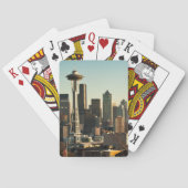 De binnenstad van Seattle skyline en Space Needle Speelkaarten (Achterkant)