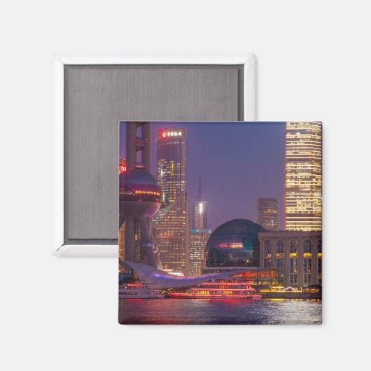 De binnenstad van shanghai, China Magneet (Voorkant / Achterkant)