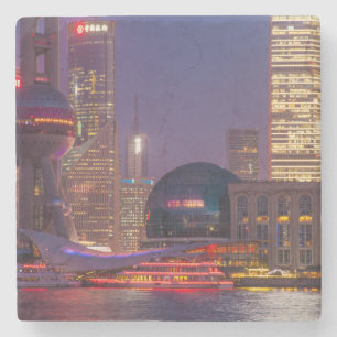 De binnenstad van shanghai, China Stenen Onderzetter