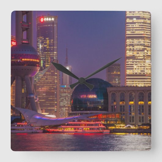 De binnenstad van shanghai, China Vierkante Klok (Voorkant)