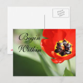 De binnenste Tulp-fotografie Briefkaart (Voorkant / Achterkant)