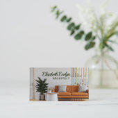 De binnenwand van de woonkamer is in warme tonen o visitekaartje (Staand voorkant)