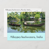 De binnenwateren van Alleypey, India Briefkaart (Voorkant / Achterkant)