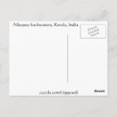 De binnenwateren van Alleypey, India Briefkaart (Achterkant)