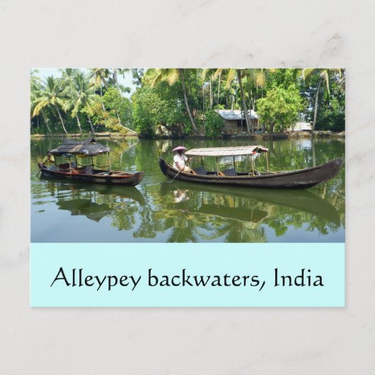 De binnenwateren van Alleypey, India Briefkaart (Voorkant)