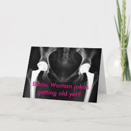 De "bionische grappen die van de Vrouw nog oud?" Kaart