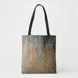 De Birch Wood van Gustav Klimt Tote Bag