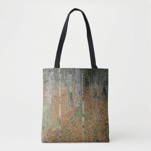 De Birch Wood van Gustav Klimt Tote Bag (Voorkant)