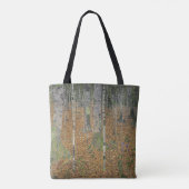 De Birch Wood van Gustav Klimt Tote Bag (Achterkant)
