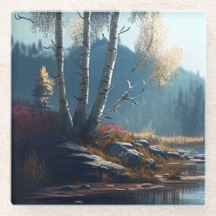 De Birches Northern Ireland Round, Birch Uitzicht Glazen Onderzetter