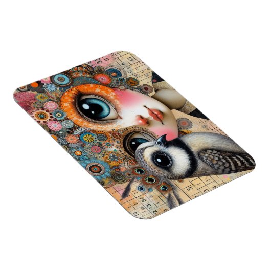 De Bird Lady Collage Magneet (Rechterzijde)