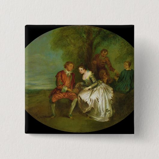 De Birdnester Vierkante Button 5,1 Cm (Voorkant)