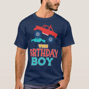 De Birthday Boy Monster Truck Matching Family Par T-shirt