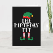 De Birthday Elf Funny Kerstmis Kaart (Voorkant)