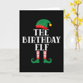 De Birthday Elf Funny Kerstmis Kaart (Gele Bloem)