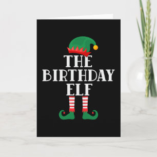De Birthday Elf Funny Kerstmis Kaart