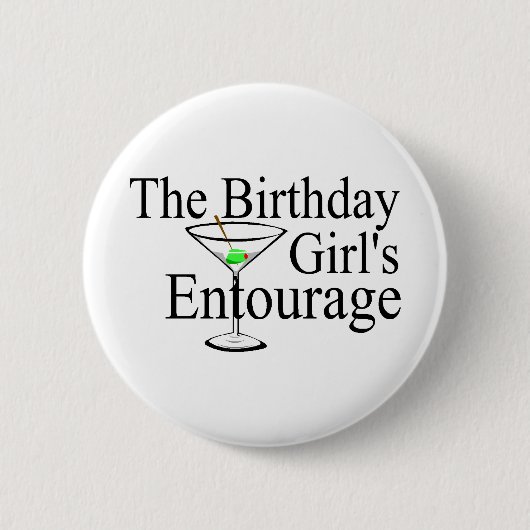 De Birthday Girls Entourage Ronde Button 5,7 Cm (Voorkant)