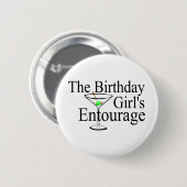 De Birthday Girls Entourage Ronde Button 5,7 Cm (Voorkant /achterkant)