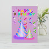 DE BIRTHDAY-INVITATIE VAN MIJN PARTIJ PET KAART (Staand voorkant)