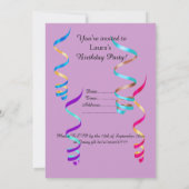 DE BIRTHDAY-INVITATIE VAN MIJN PARTIJ PET KAART (Achterkant)