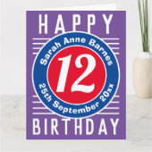 De Birthday Kaart van het kind met Leeftijd, Naam, (Voorkant)