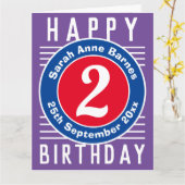 De Birthday Kaart van het kind met Leeftijd, Naam, (Gele Bloem)