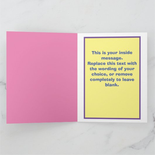 De Birthday Kaart van het kind met Leeftijd, Naam, (Binnen)