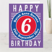 De Birthday Kaart van het kind met Leeftijd, Naam, (Voorkant)