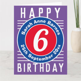 De Birthday Kaart van het kind met Leeftijd, Naam,