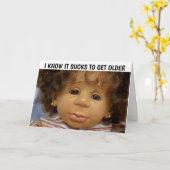 DE BIRTHDAY-KAARTEN, JE BENT NOG STEEDS EEN DOLL KAART (Gele Bloem)