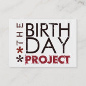 De 'Birthday'-projectoerkaarten Visitekaartje (Achterkant)