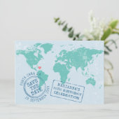 De Birthday van de bestemming sparen het Briefkaar Kaart (Staand voorkant)