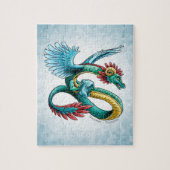 De Birthstone Dragon van december: Turquoise Legpuzzel (Verticaal)