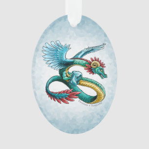 De Birthstone Dragon van december: Turquoise Ornam Ornament