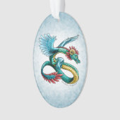 De Birthstone Dragon van december: Turquoise Ornam Ornament (voorkant)