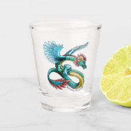 De Birthstone Dragon van december: Turquoise Shot Glas