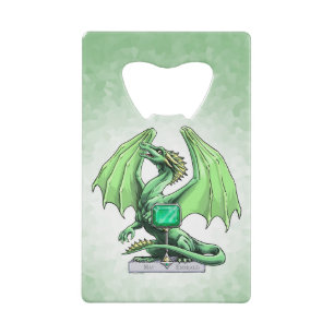 De Birthstone Dragon van mei: Emerald Creditkaart Flessenopener