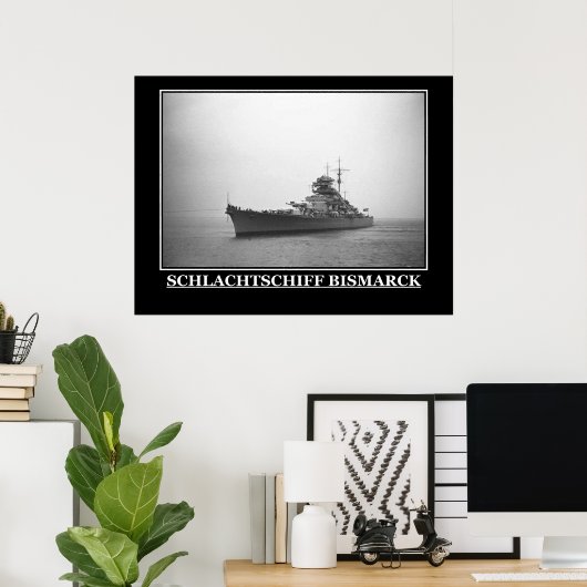 De bismarck Vintage Poster print (Thuiskantoor)