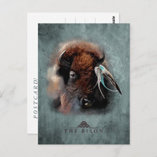 De Bison - Briefkaart (Voorkant / Achterkant)