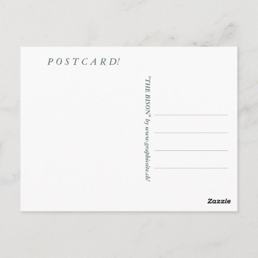 De Bison - Briefkaart (Achterkant)
