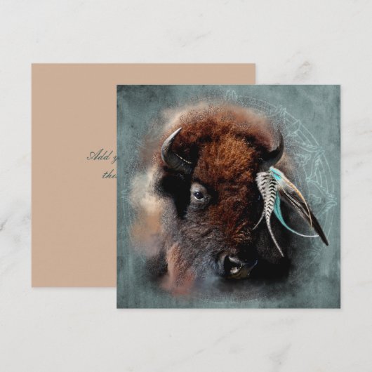 De Bison - Inandering, nodigt Kaart uit (Voorkant / Achterkant)