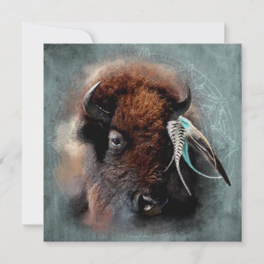 De Bison - Inandering, nodigt Kaart uit (Voorkant)