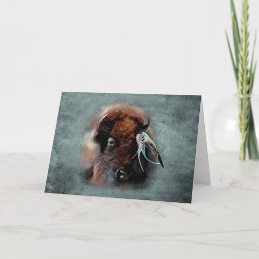 De Bison - Wenskaart Feestdagen Kaart (Voorkant)